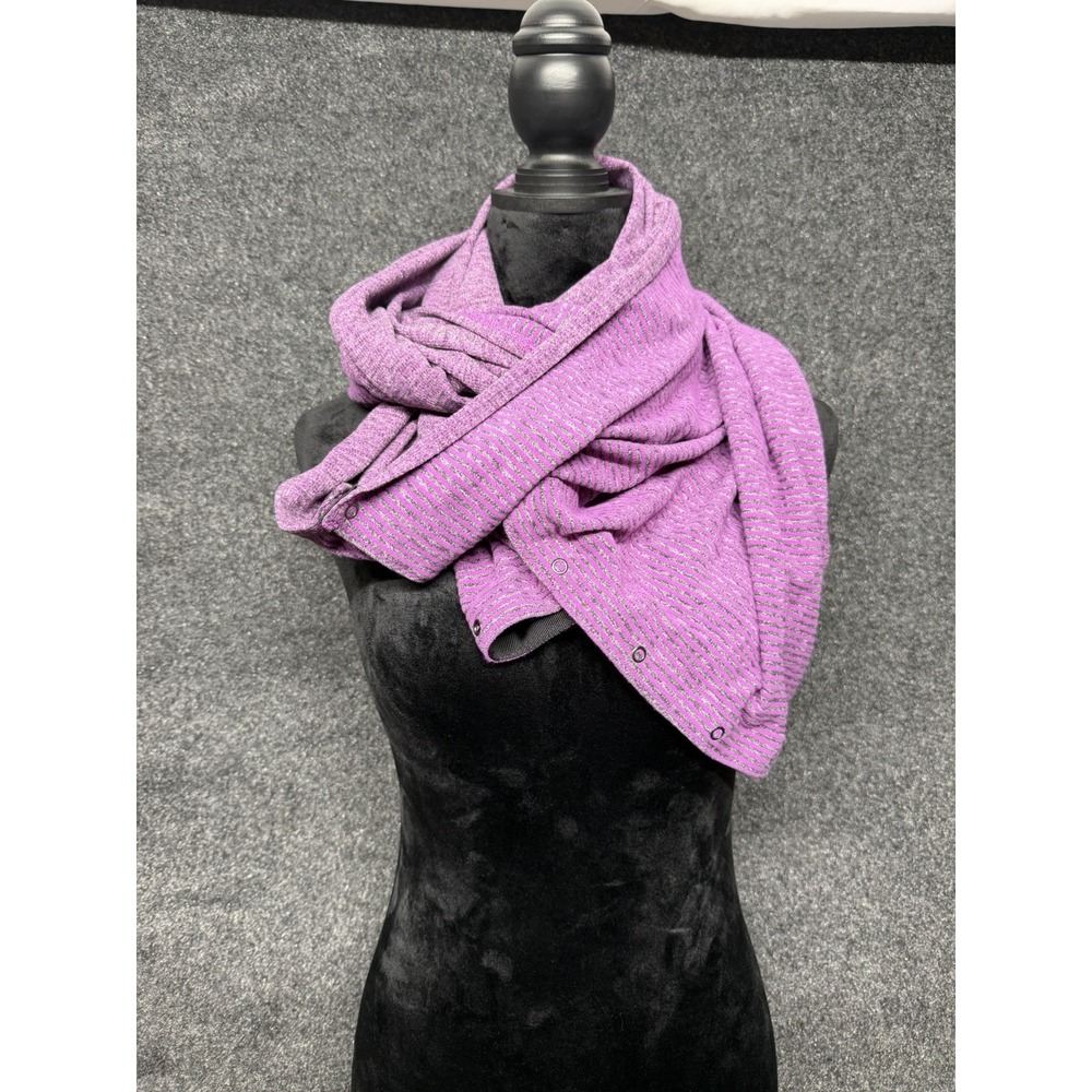 Lululemon Vinyasa Scarf Wrap Infinity Convertible Snap‎ Purple Stripe 60" x 27"